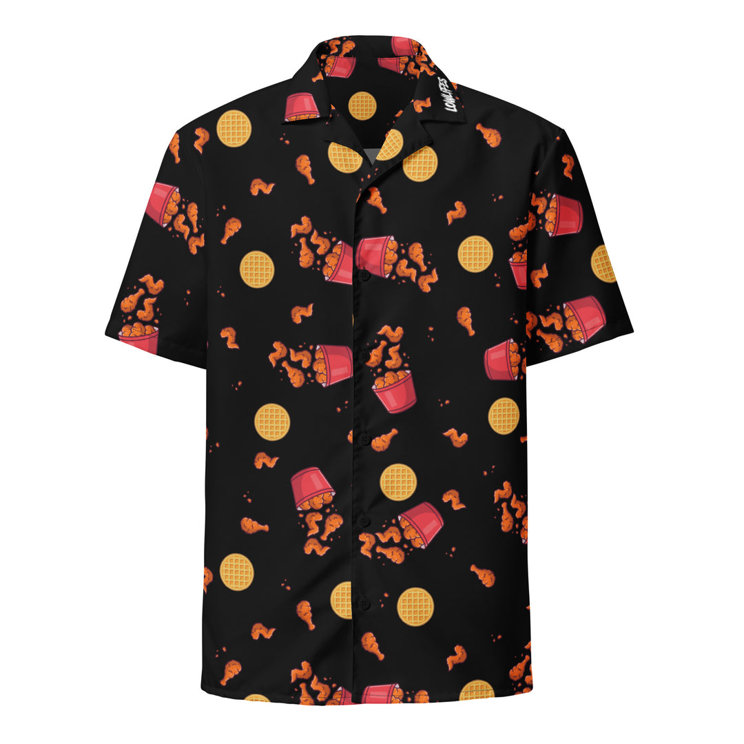 Shirt - Button: Lowlifes - Chicken N' Waffles Blk