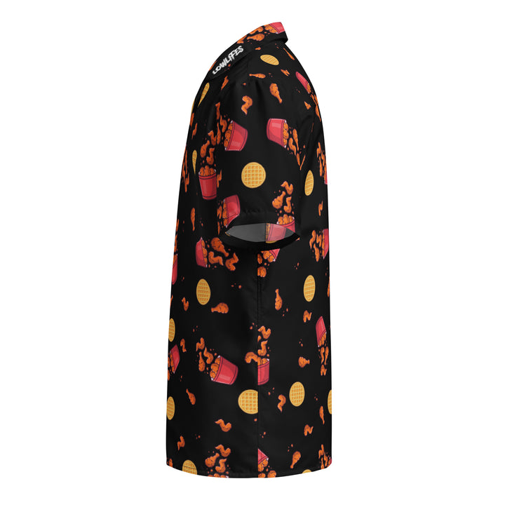 Shirt - Button: Lowlifes - Chicken N' Waffles Blk