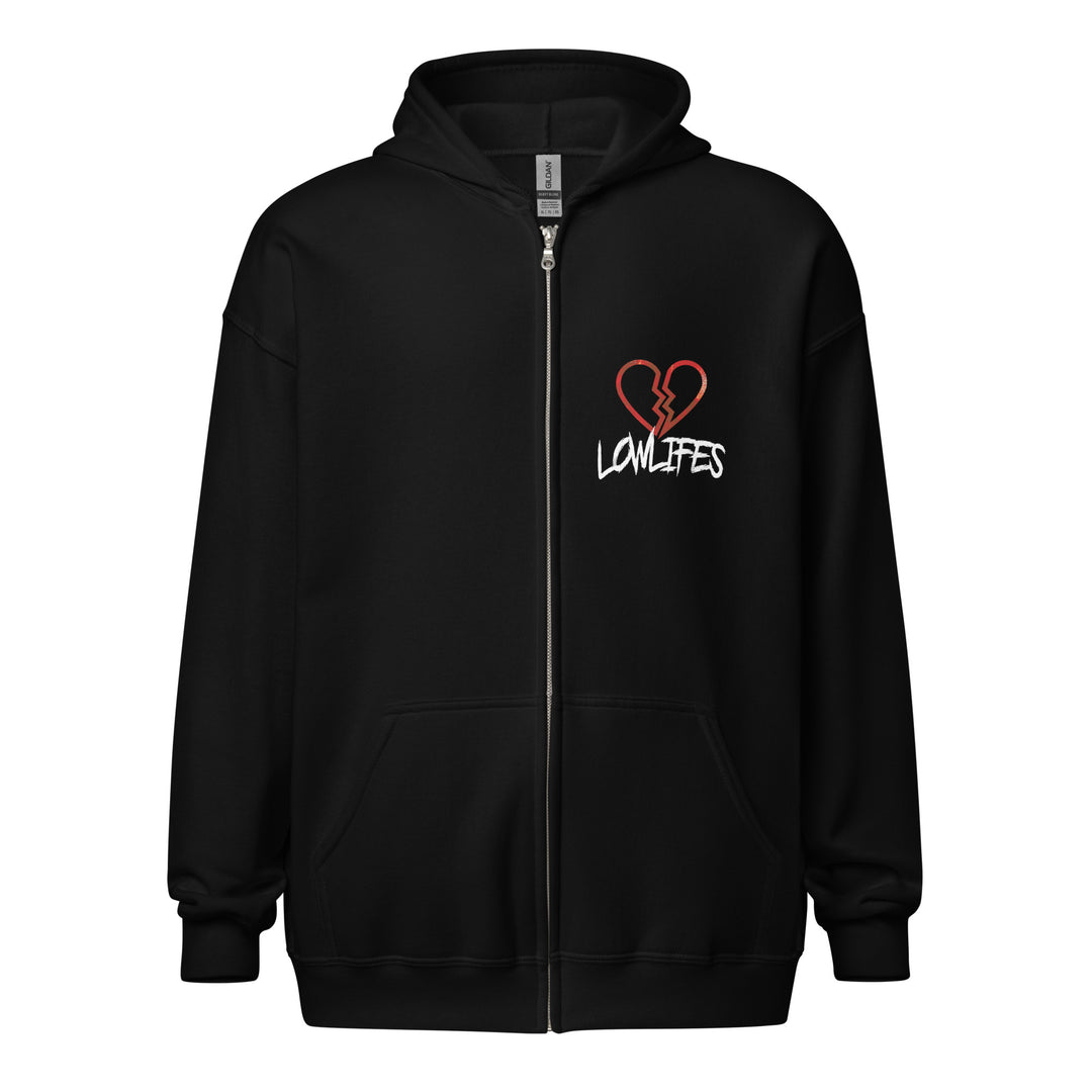 Hoodie - Zip: Lowlifes - Heart Breaker