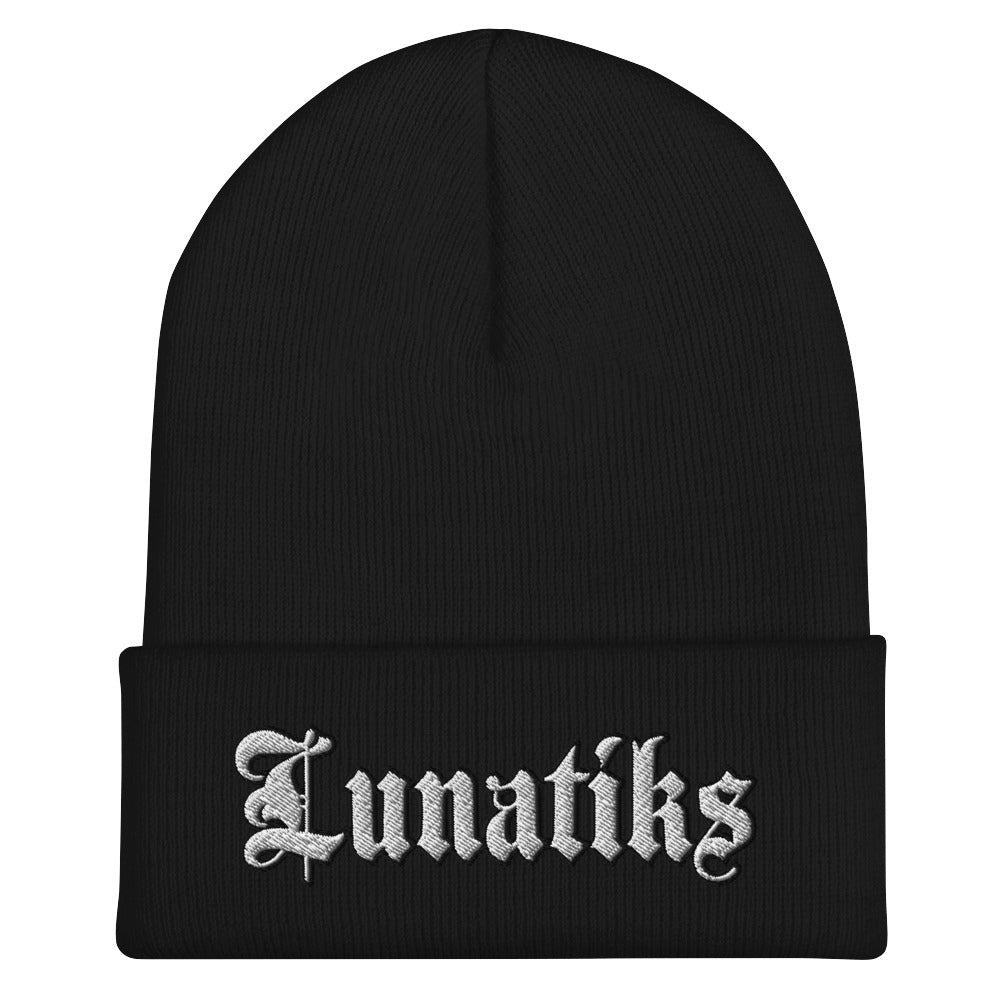 Beanie - Collared: Lunatiks Logo Wht