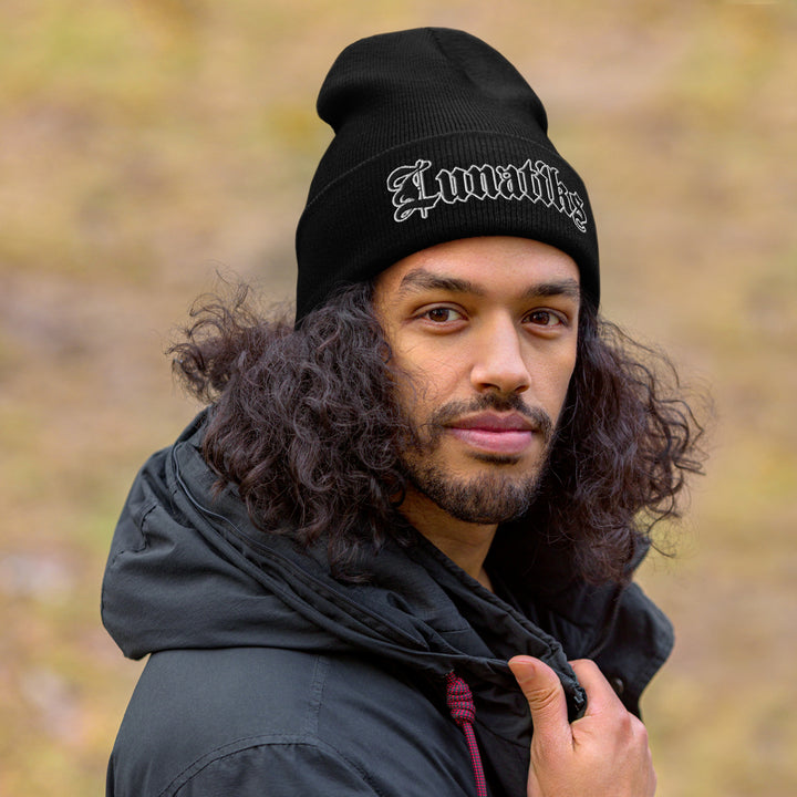 Beanie - Collared: Lunatiks - Logo Blk