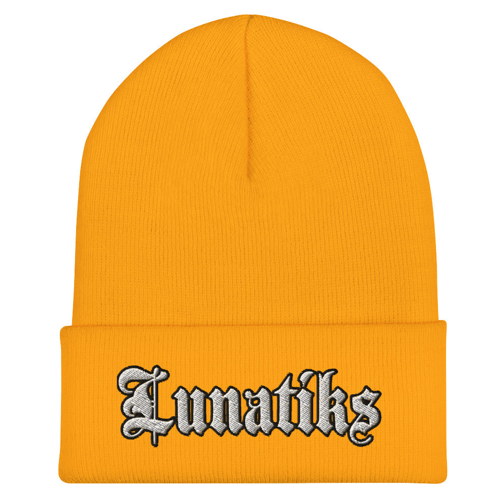 Beanie - Collared: Lunatiks Logo Wht