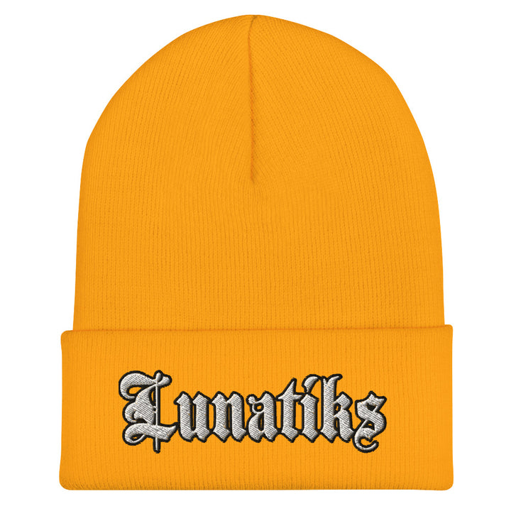 Beanie - Collared: Lunatiks Logo Wht