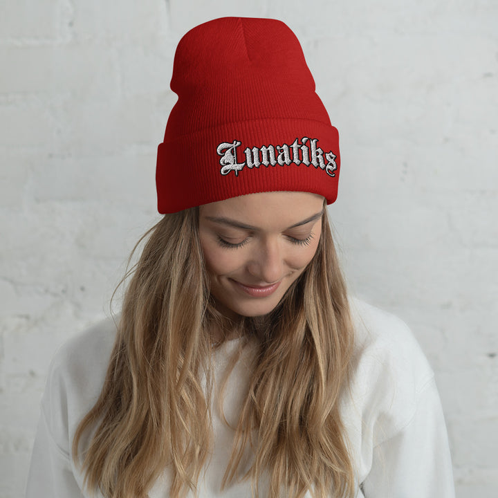 Beanie - Collared: Lunatiks Logo Wht