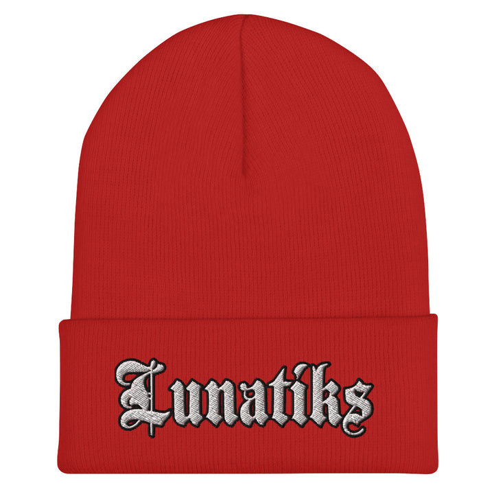 Beanie - Collared: Lunatiks Logo Wht