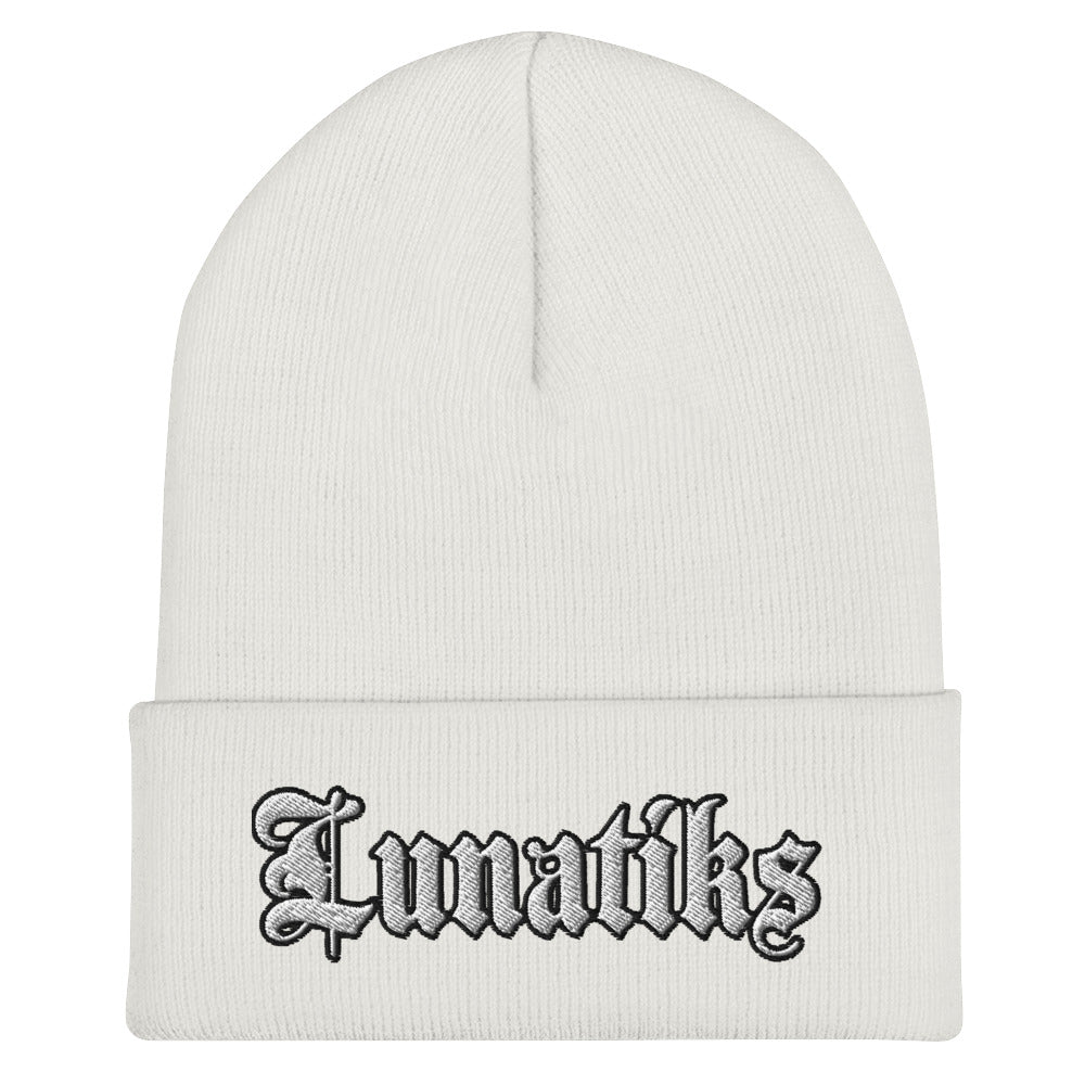 Beanie - Collared: Lunatiks Logo Wht