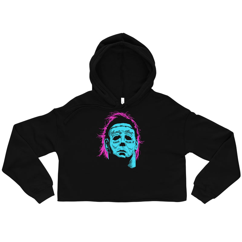 Hoodie - Crop: Lowlifes - Family First Neon