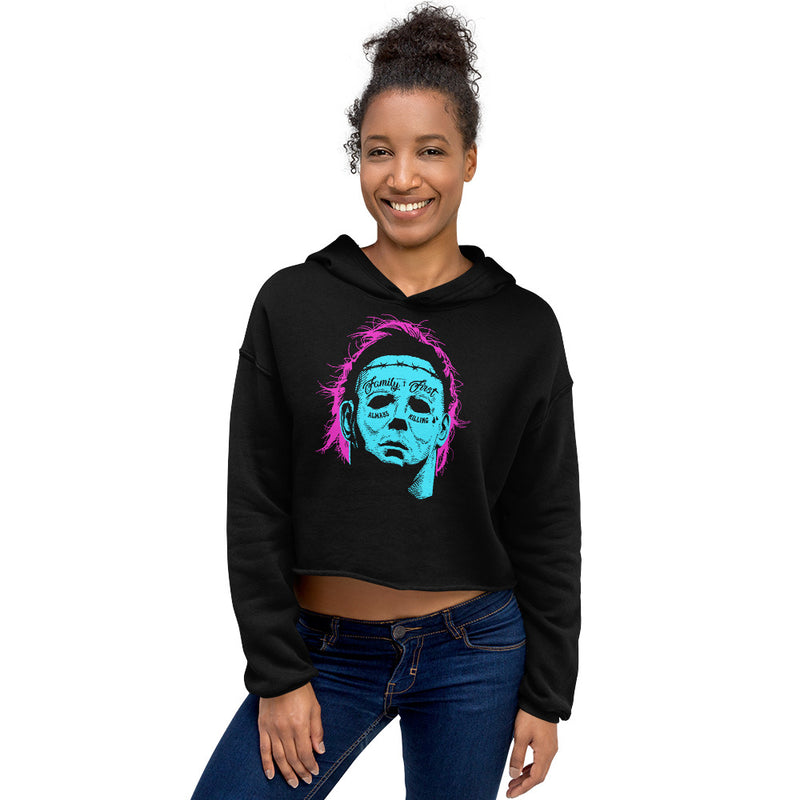 Hoodie - Crop: Lowlifes - Family First Neon