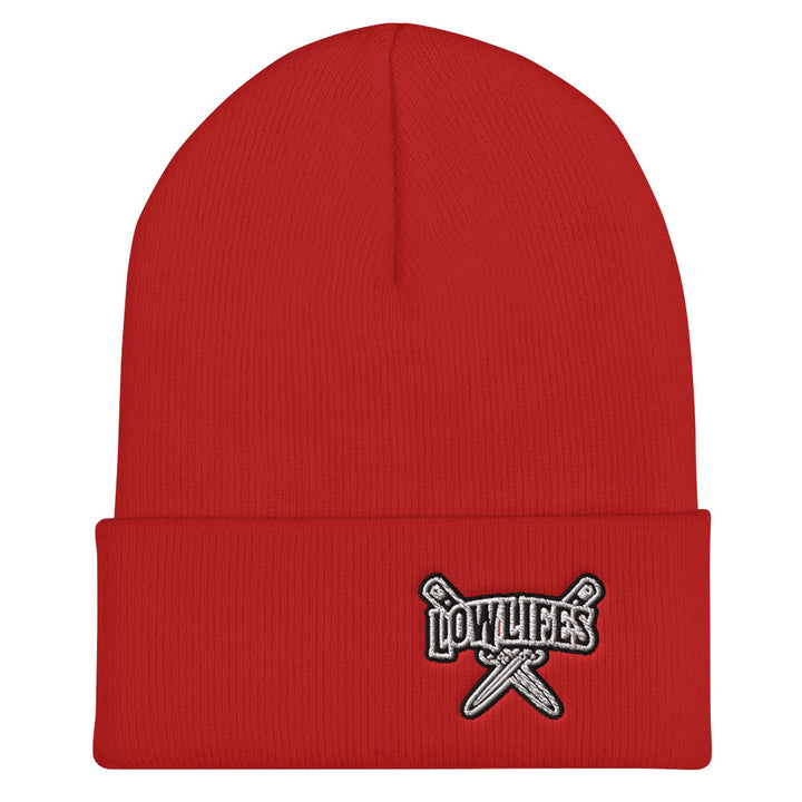 Beanie - Collared | Lowlifes - Knives Wht