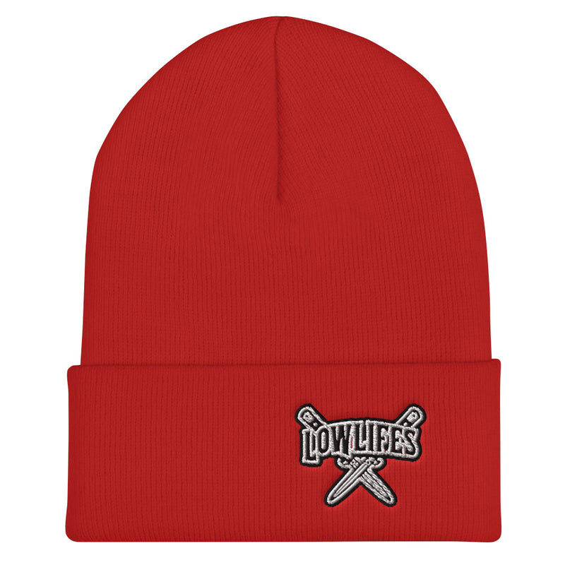 Beanie - Collared | Lowlifes - Knives Wht