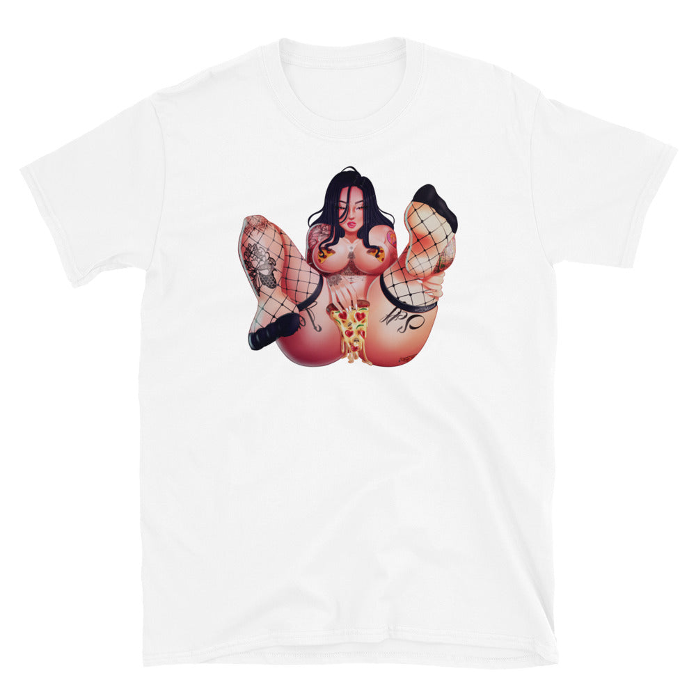 Shirt - Unisex: w33dhead - Pizza $lut Wht